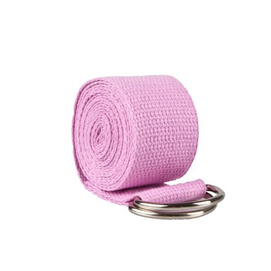 Růžový bavlněný popruh na jógu Sportago Yoga Strap II
