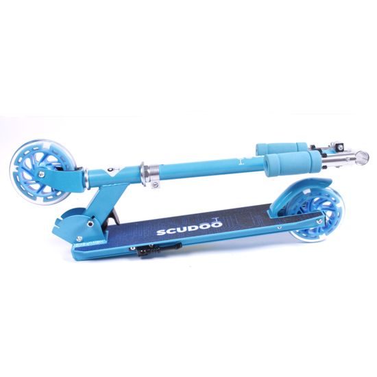 Koloběžka Scudoo Teeno Pro se svítícími kolečky - modrá