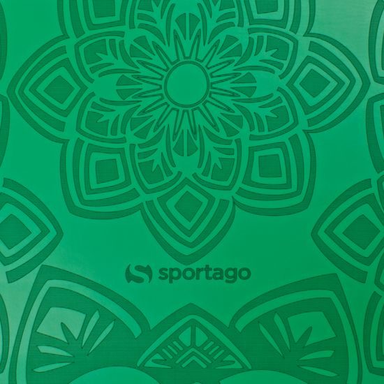 Gumová joga podložka Sportago Šánti 183x66x0,3cm - zelená