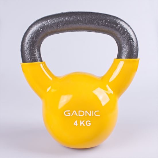 Gadnic kovový vinylový kettlebell, 4 kg