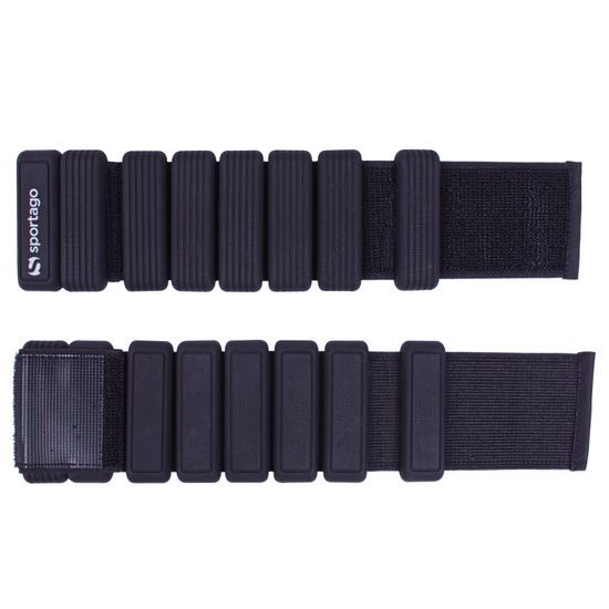 Sportago Fity Groove silikónové závažie na členky 2x0,5 kg, čierne