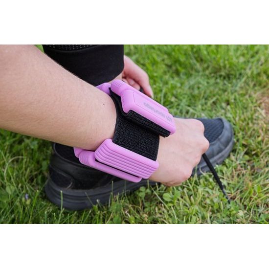 Sportago Fity Groove silikonové závaží na kotníky 2x0,5 kg, fialové