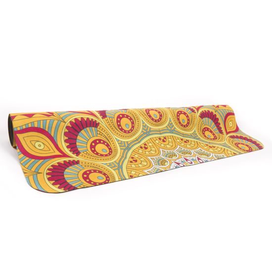 Prémiová semišová podložka na jógu Sportago 185x68x0,15 cm - Ohnivý Prúd