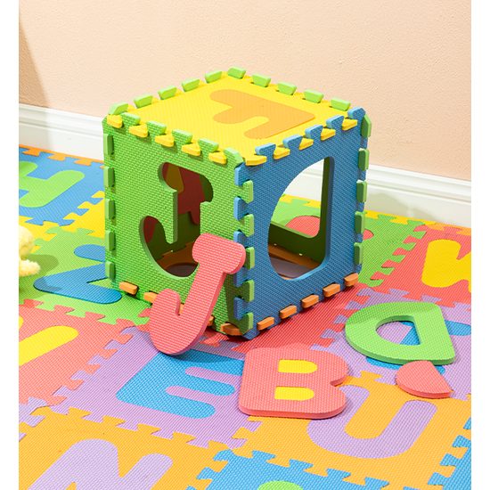 Puzzle podložka Sportago Easy-Lock 30x30x1 cm, 26 ks, písmená