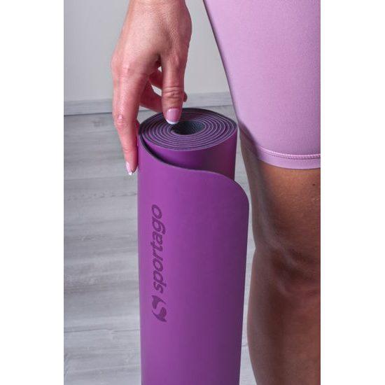Gumová jóga podložka Sportago Indira 183x66 cm - fialová