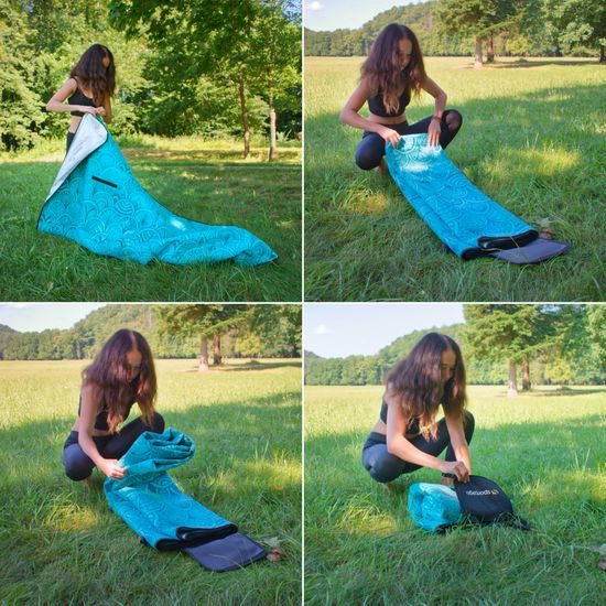 Sportago Forest piknikova deka 180x210 cm, modrá