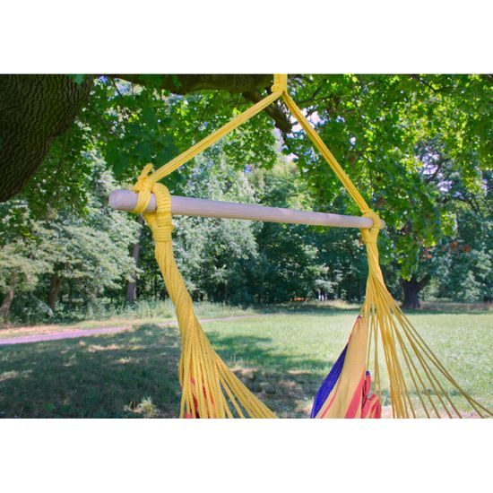 Sportago Playa závesné hojdacie kreslo, do 120 kg, žltá/oranžová