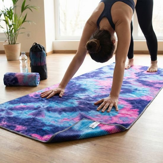 Yoga ručník Sportago anti-slip colors - fialovo-modrý
