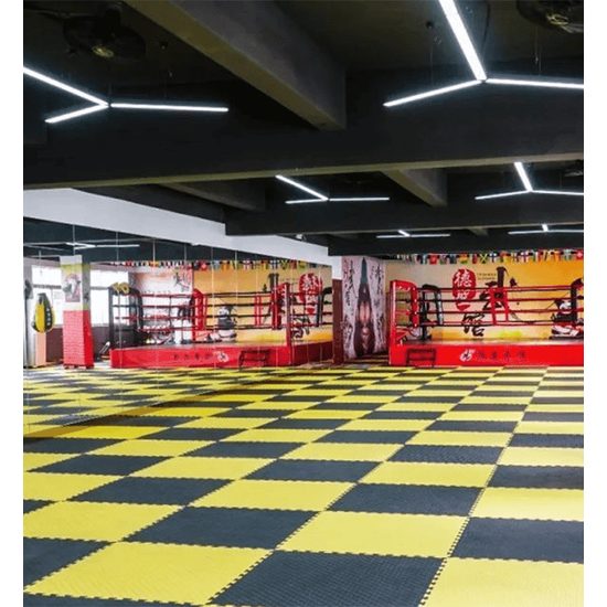 Sportago Tatami Taekwondo podložka 100x100cm čierno-žltá