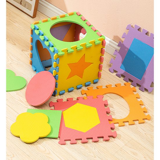 Puzzle podložka Sportago Easy-Lock 30x30x1 cm, 9 ks, obrazce