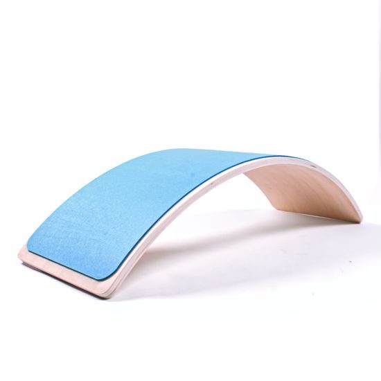 Sportago balančná drevená doska Courve, svetlo modrá