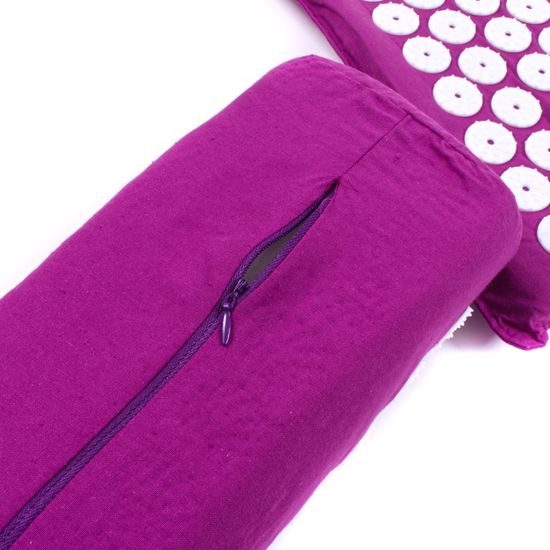 Sportago Eterna akupresurní podložka s polštářkem - fialová