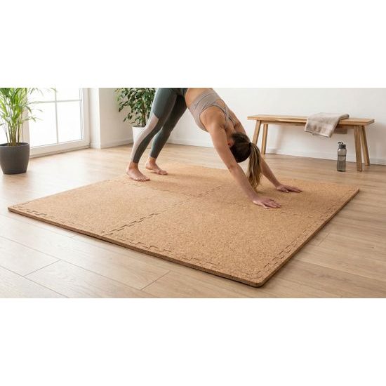 Korková puzzle podložka Sportago Easy-Lock 60x60 cm 4 ks