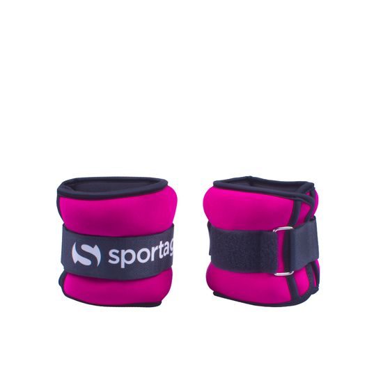 Sportago neoprénová záťaž na zápästie/členok 2 x 0,5 kg - růžová