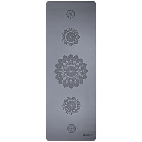 Gumová jóga podložka Sportago Indira 183x66 cm - šedá