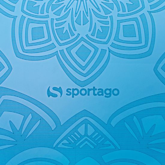 Gumová jóga podložka Sportago Šánti 183x66 cm - světle modrá