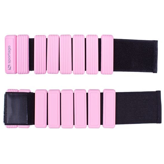 Sportago Fity Groove silikonové závaží na kotníky 2x0,5 kg, růžové