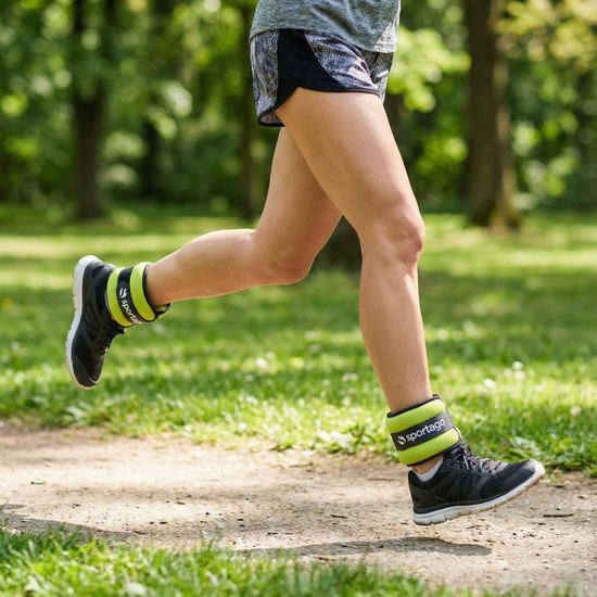 Sportago neoprénová záťaž na zápästie/členok 2 x 1 kg - zelená