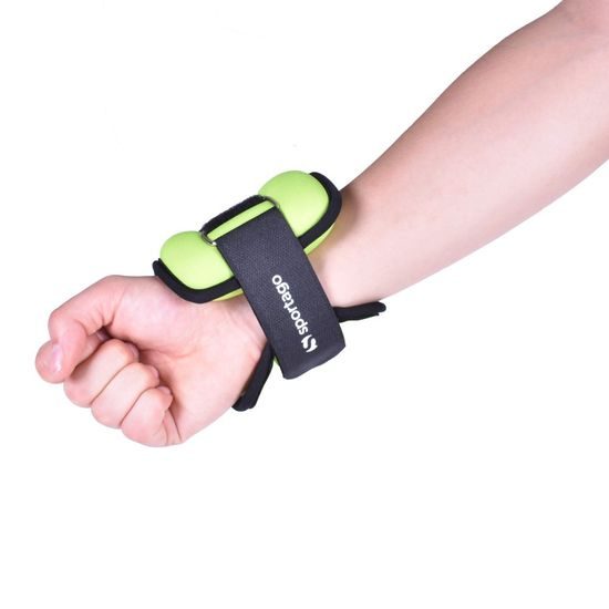 Sportago neoprénová záťaž na zápästie/členok 2 x 0,5 kg - zelená