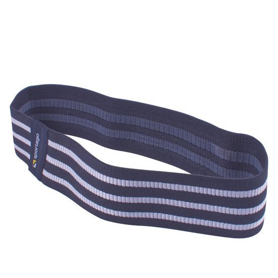 Látková odporová guma Sportago 36x8cm - M - odpor do 72,5kg, čierno-sivá