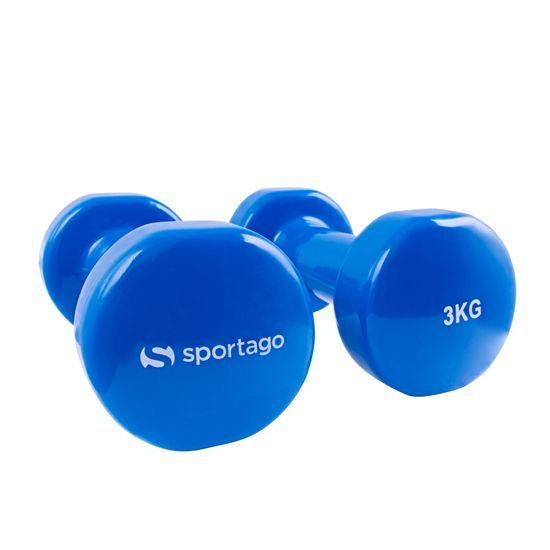 Vinylové činky Sportago Kirby, 2x3kg, modré