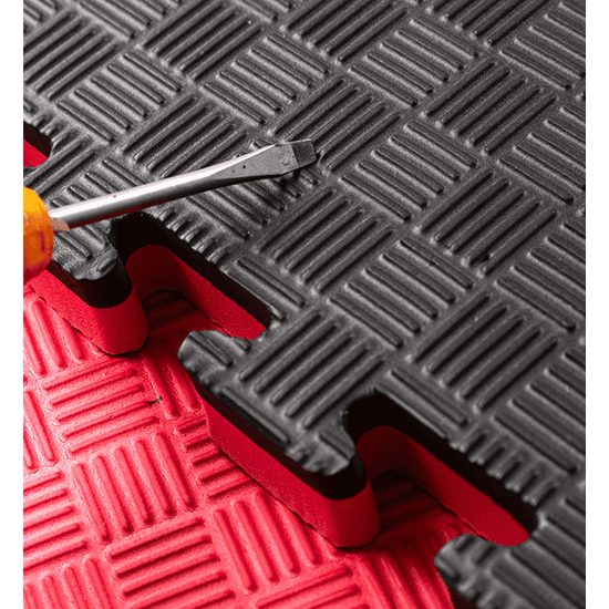 Sportago Tatami Taekwondo podložka 100x100cm čierno-červená