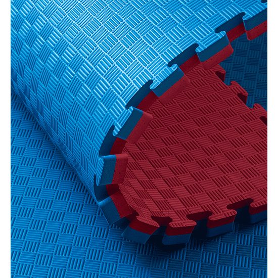 Sportago Tatami Taekwondo podložka 100x100cm červeno-modrá