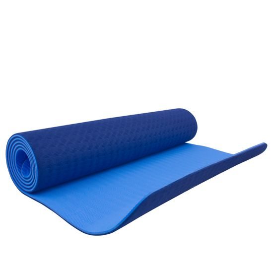 Podložka na cvičenie Sportago TPE Yoga dvouvrstvá 173x61x0,6 cm Modrá