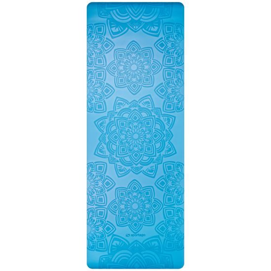 Gumová jóga podložka Sportago Šánti 183x66 cm - světle modrá