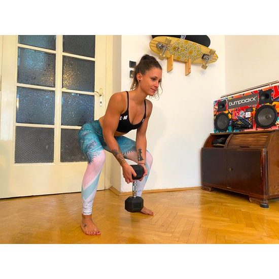 Profi šestihranná pogumovaná činka Sportago Hexagon 10 kg