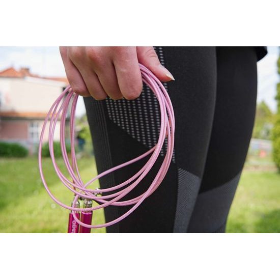 Švihadlo Sportago CrossFit Speed Pro Ružová