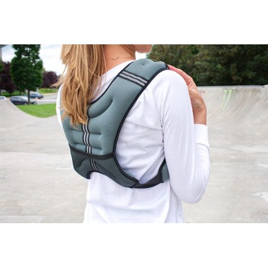 Zátěžová vesta na běh Sportago Brisk 5 kg, šedá