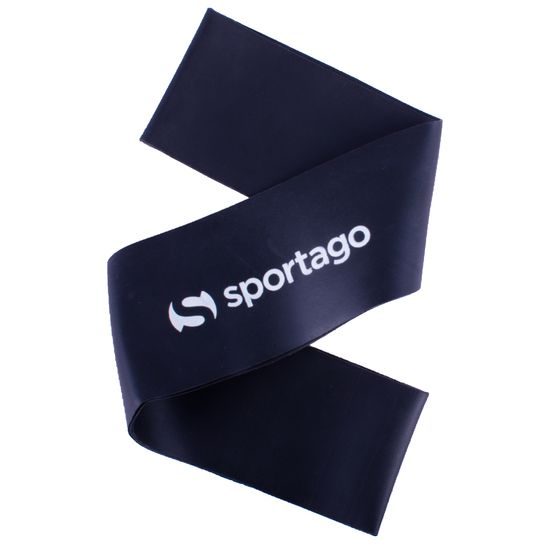 Gumový pás Sportago Flex Medium Heavy 30 cm, čierny