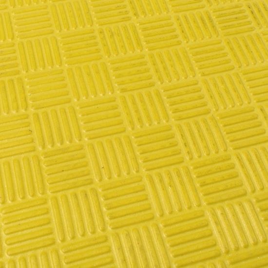 Sportago Tatami Taekwondo podložka 100x100cm žlutá-modrá vzor 2