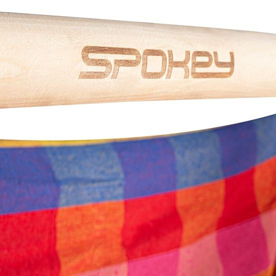 Spokey BENCH DELUXE KÁRO farebná Hojdacia sieť - sedátko pre dvoch, do 160 kg