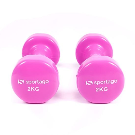 Vinylová činka Sportago Kirby, 2x2kg ružové