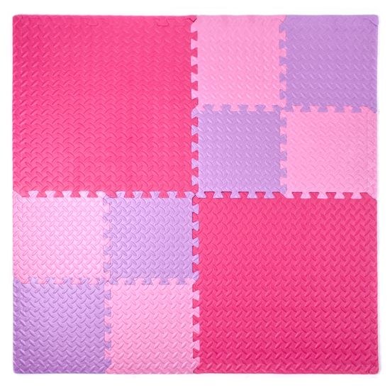 Puzzle podložka Sportago Easy-Lock 60x60x1,2 cm, 4 ks, růžová