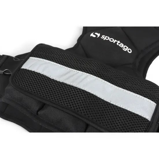 Detail sieťovaného panela a reflexného pásu vesty Sportago Vigor 20 kg