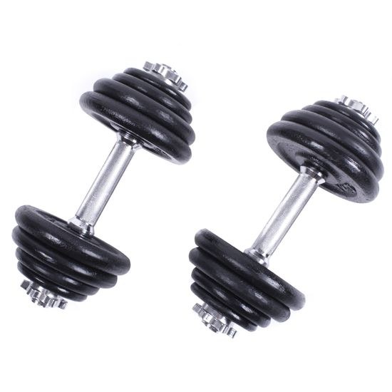 Sada jednoručných nakladacích činiek 2x15 kg Sportago Fader 30mm
