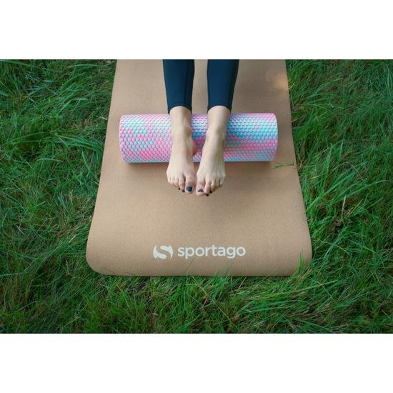 Yoga válec Sportago Seymour, modro-růžový