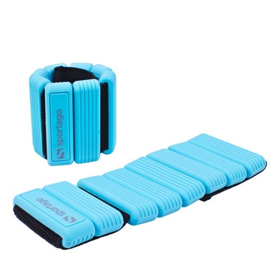 Modrá silikonová závaží Sportago Fity Groove 2×0,5 kg, pár