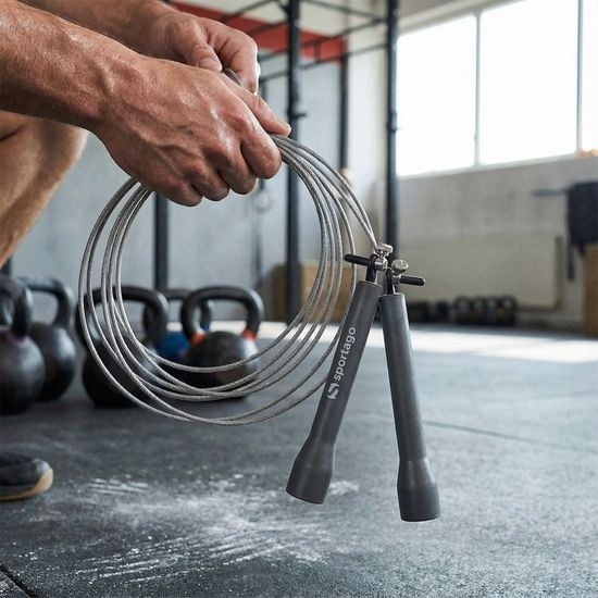 Švihadlo Sportago CrossFit Speed Šedá