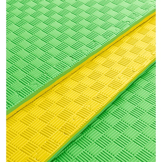 Sportago Tatami Taekwondo podložka 100x100cm žlto-zelená