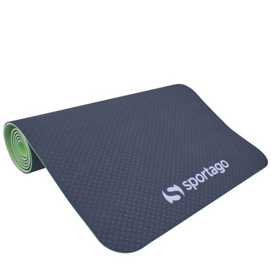 Podložka na cvičení Sportago TPE Yoga dvouvrstvá 173x61x0,6 cm Zelená