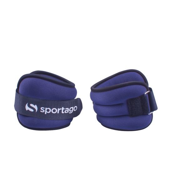 Sportago – neoprénové závažie na zápästie a členky 2×0,5 kg, modré