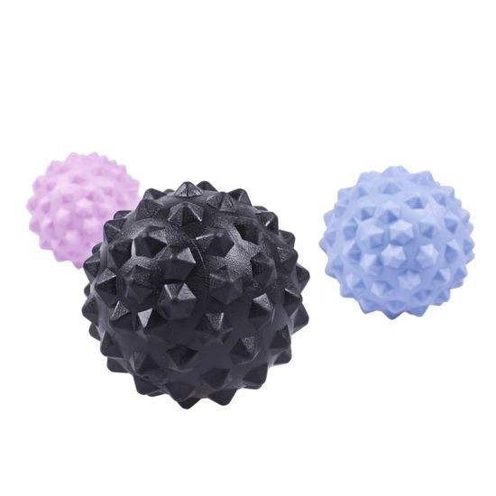 Sportago Lumi masážna loptička 6,5 cm - čierna