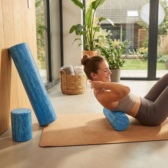 Yoga válec Sportago Seymour, modrý