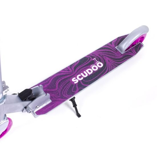 Koloběžka Scudoo Teeno Pro se svítícími kolečky - fialová