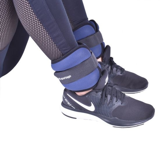 Sportago – neoprénové závažie na zápästie a členky 2×0,5 kg, modré