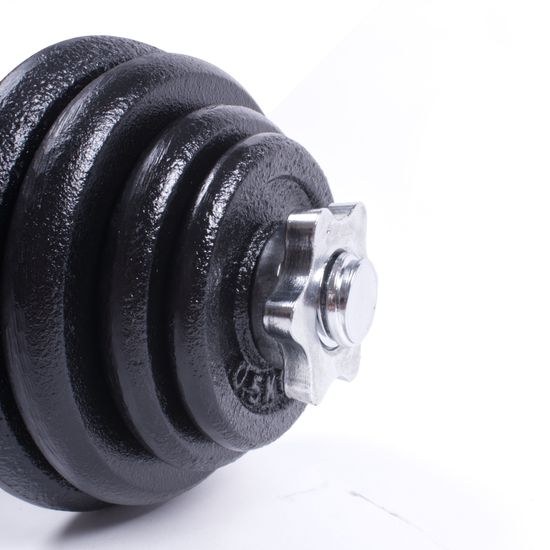 Sada jednoručných nakladacích činiek 2x15 kg Sportago Fader 30mm